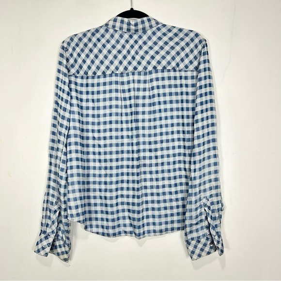 RAILS cropped flannel button up blouse U9 - Picture 7 of 7
